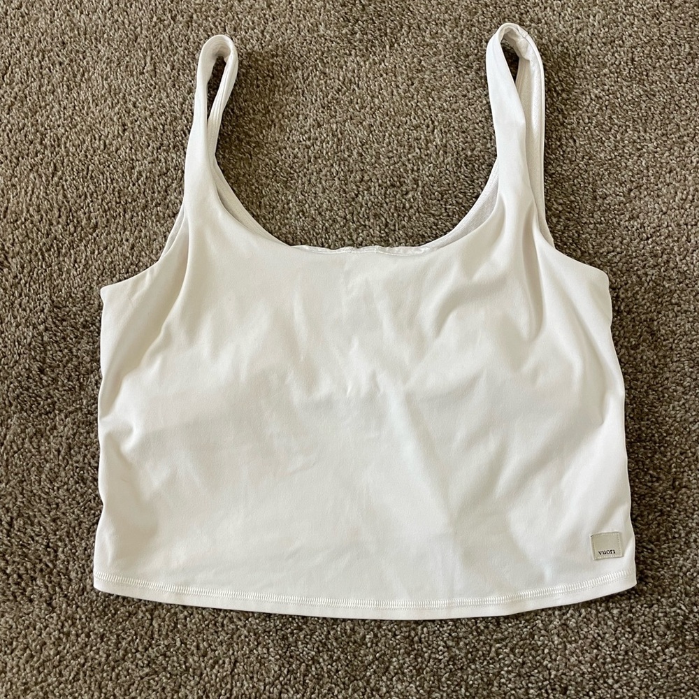 Vuori - Daily Crop White Tank Top